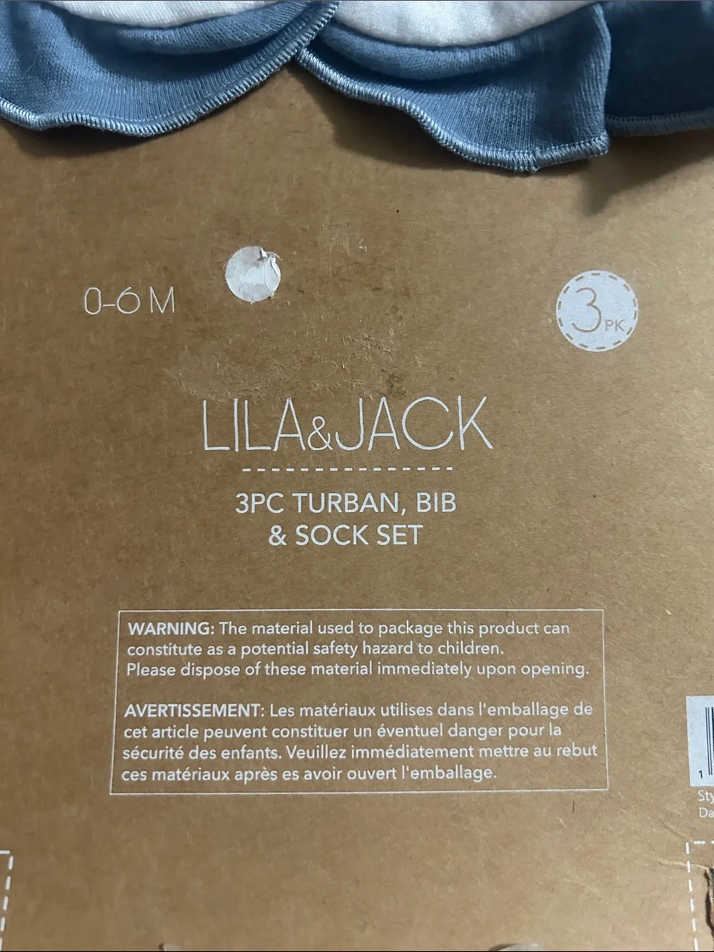 Lila & Jack white bib